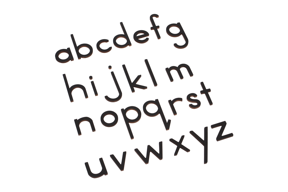 Montessori Materials: Letters for Small Movable Alphabets: Black, Print Questions & Answers
