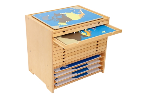 Montessori materials: Puzzle Maps Cabinet Solid Wood (Premium Quality) Questions & Answers