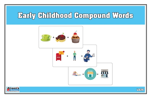 Montessori Materials: Early Childhood Compound Words (Printed) Questions & Answers