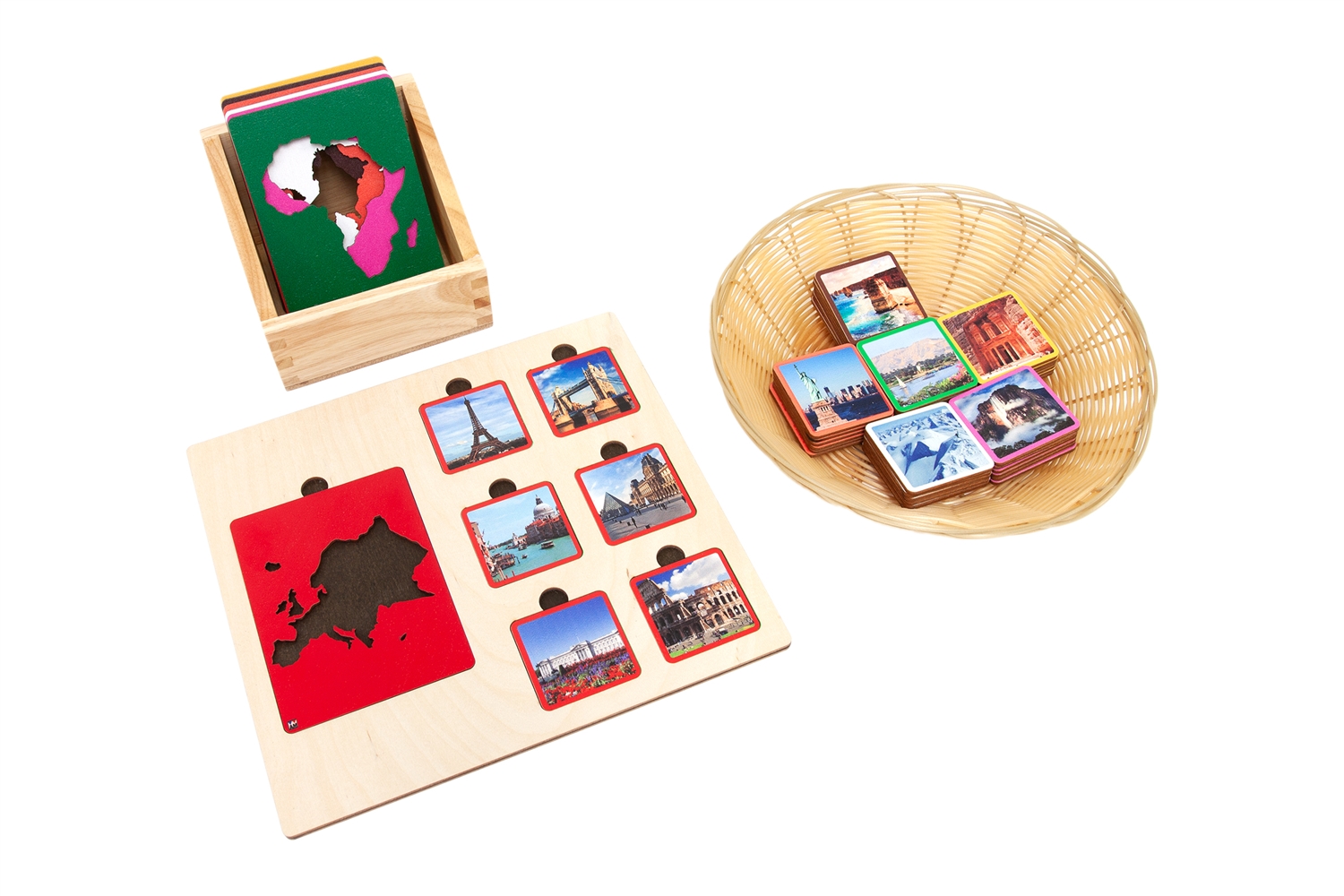 Montessori Materials: Continents and Their Landmarks Sorting Tiles Questions & Answers