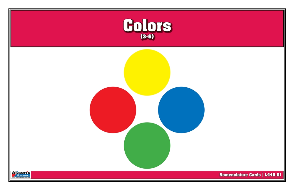 Colors Nomenclature Cards (3-6) (Printed) Questions & Answers