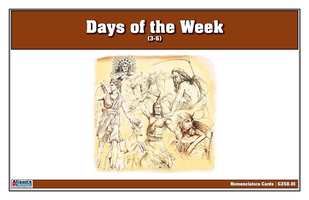 Montessori Materials: Days of the Week Nomenclature Cards (3-6) Questions & Answers